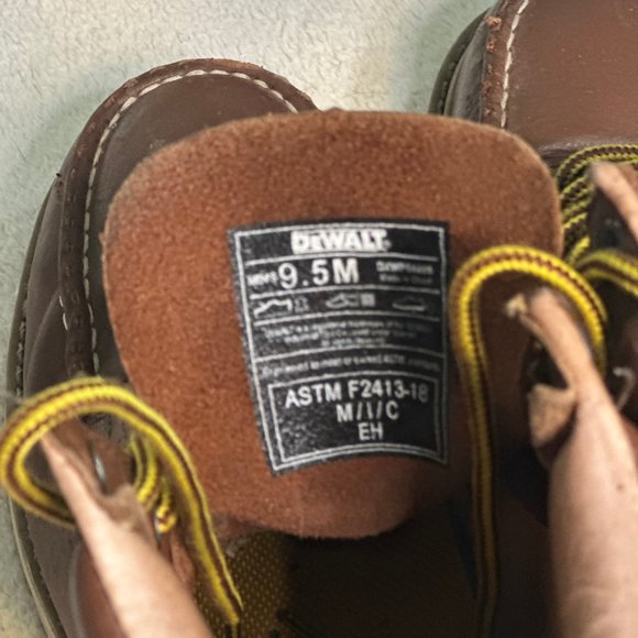 Tan/Brown Leather Dewalt Men's Steel Toed Boots - Picture 4 of 7